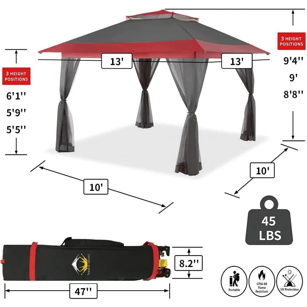Canopy Tent, Outdoor Gazebo for Backyard & Patio Furniture -