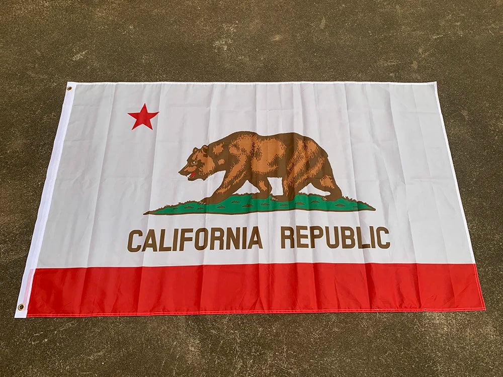 Z-ONE FLAG Bear Printed 90X150cm High Quality polyester hanging California State Flag