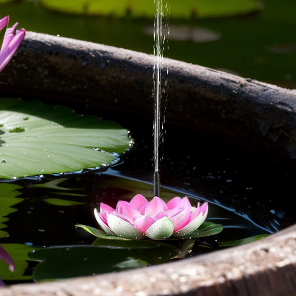 Lotus Solar Water Fountain Brushless Pump Floating Garden Fountain