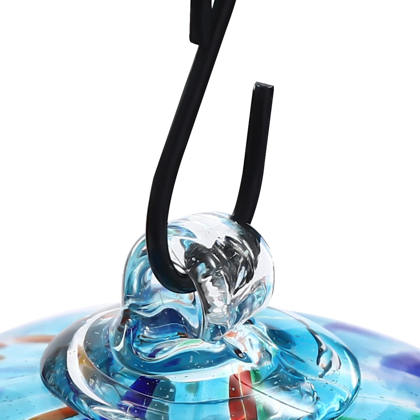 Hummingbird Feeders, Leak-proof, 6 Glass Balls, Decorative Hanging Bird Feeders for Outdoor, Blue