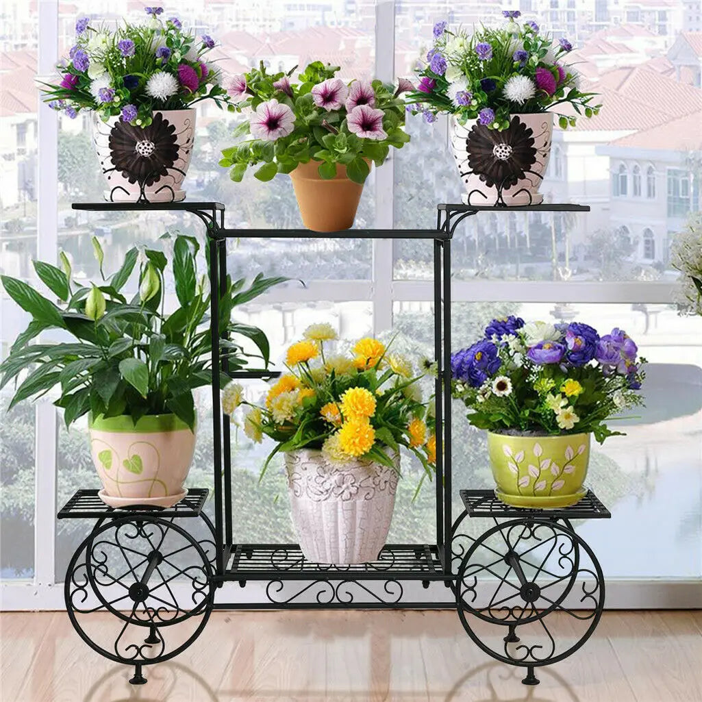 l Plant Stand, Indoor, Garden Cart Wrought Iron