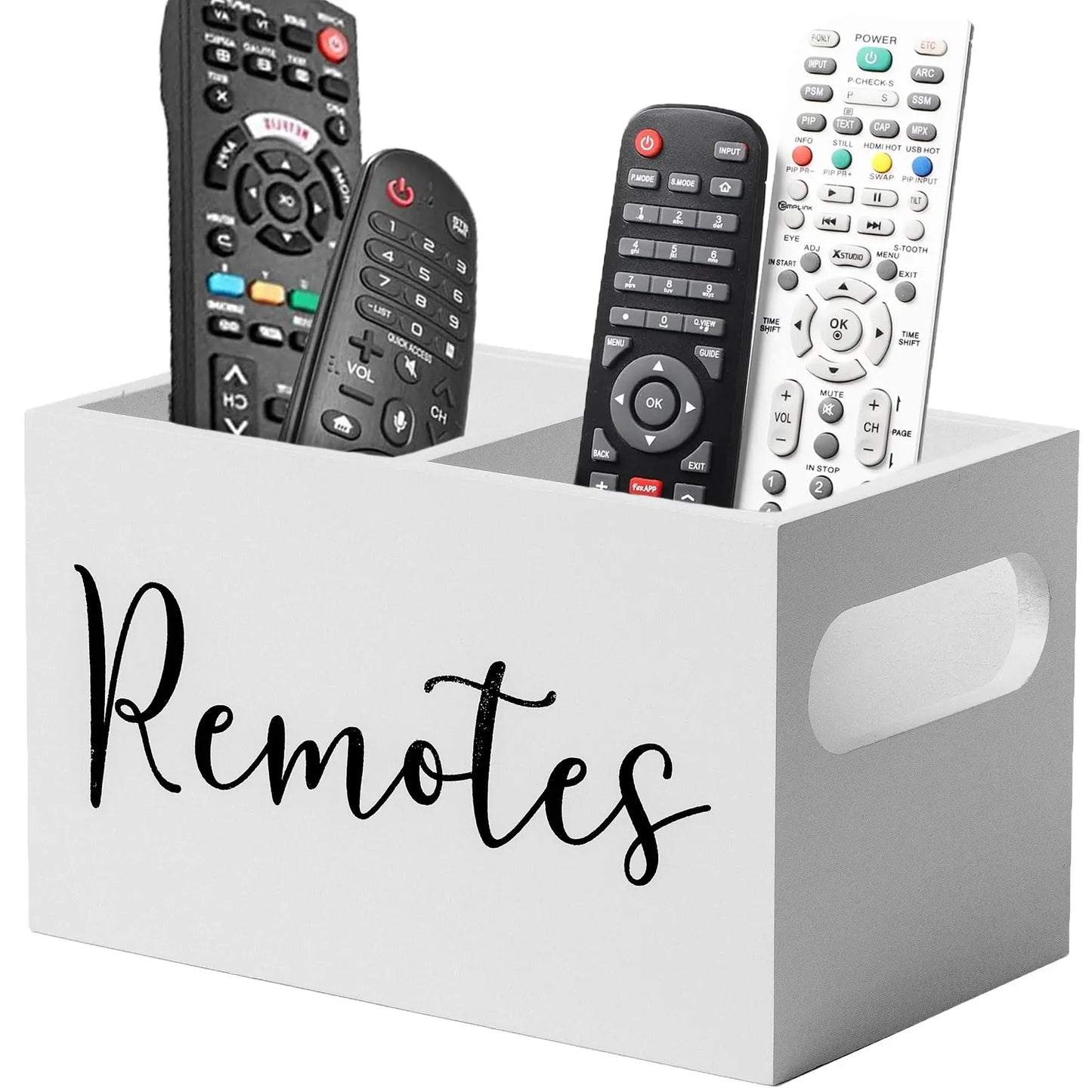 Remote Control Holder for Table Wooden TV Remote Holder Remote Box Storage Organizer Remote Caddy for Bedside Couch