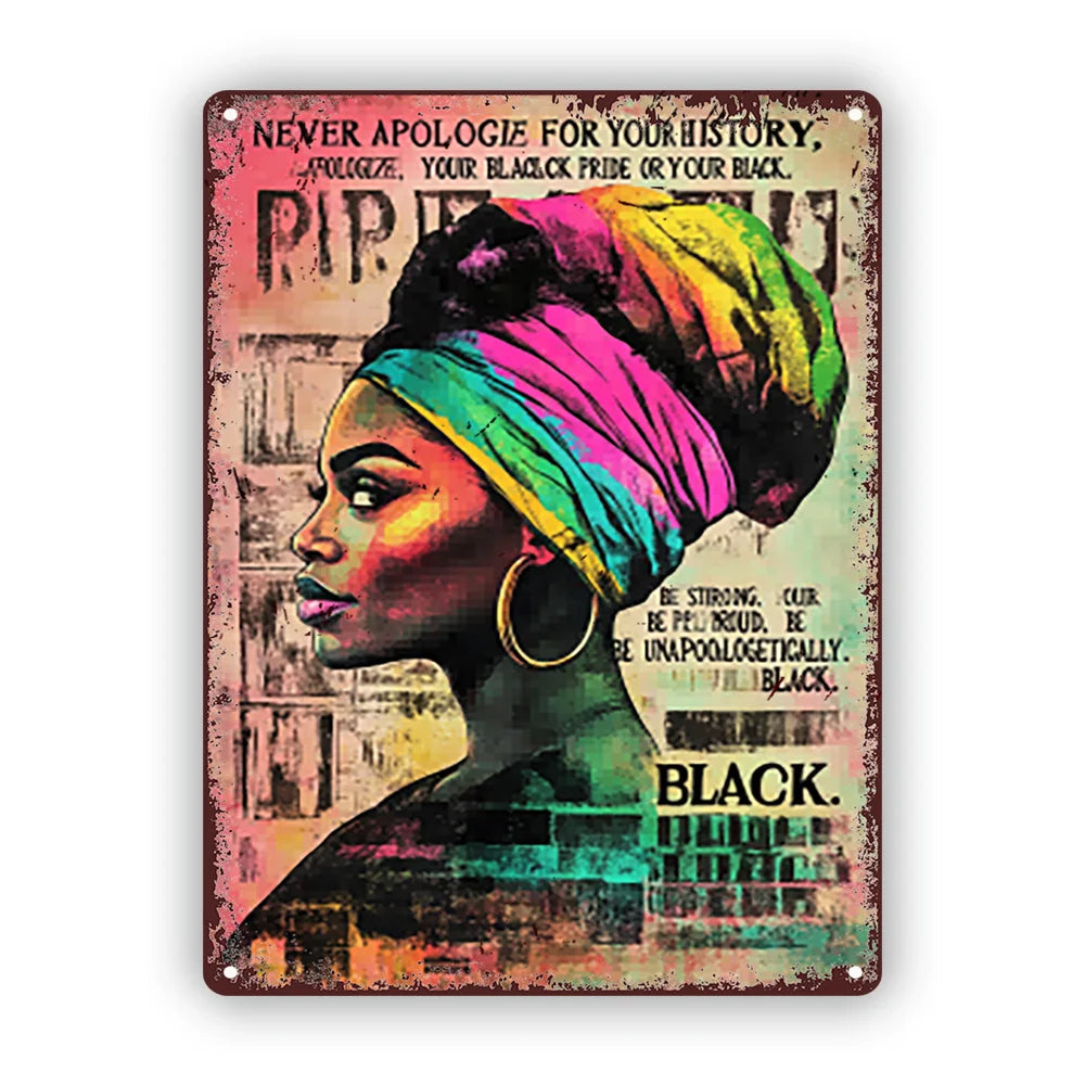 Bold Pride Vintage Metal Sign - Rustic Wall Art, 8x12 Inches
