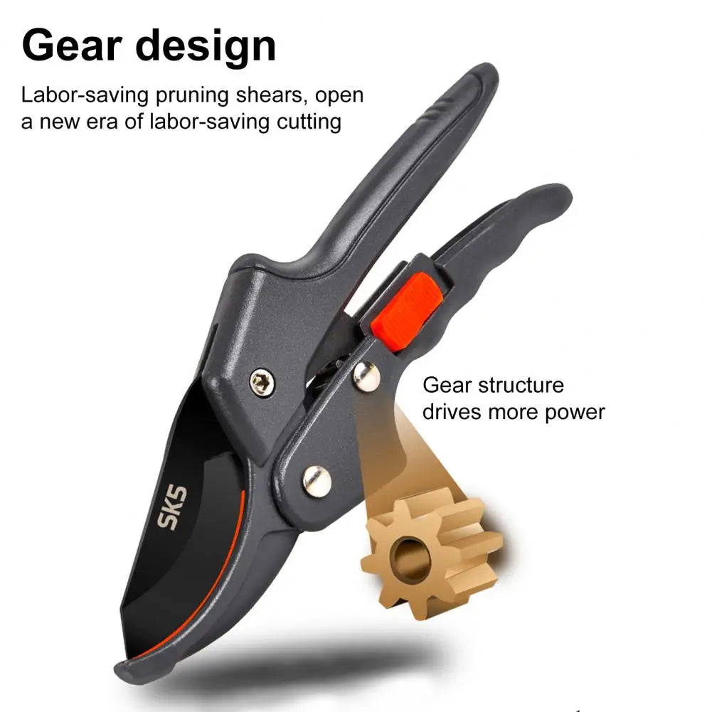 Pruning Shears with Ultra Sharp Blades Safety Mechanism