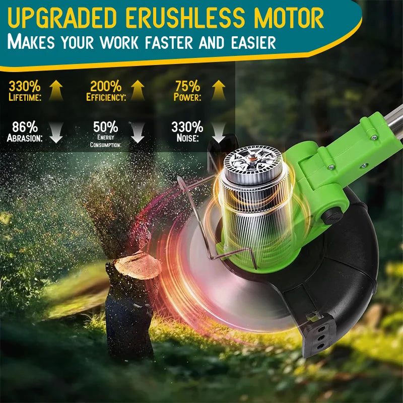 gardening tools cordless lawn mowers riding weed trimmer weed eater, suitable for courtyards and gardens