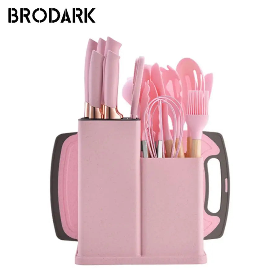 19pcs  Grade Silicone Brodark Kitchenware Set
