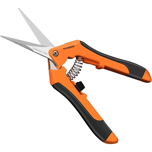 Gardening Scissor Pruning Shear with Straight Stainless Steel Blades