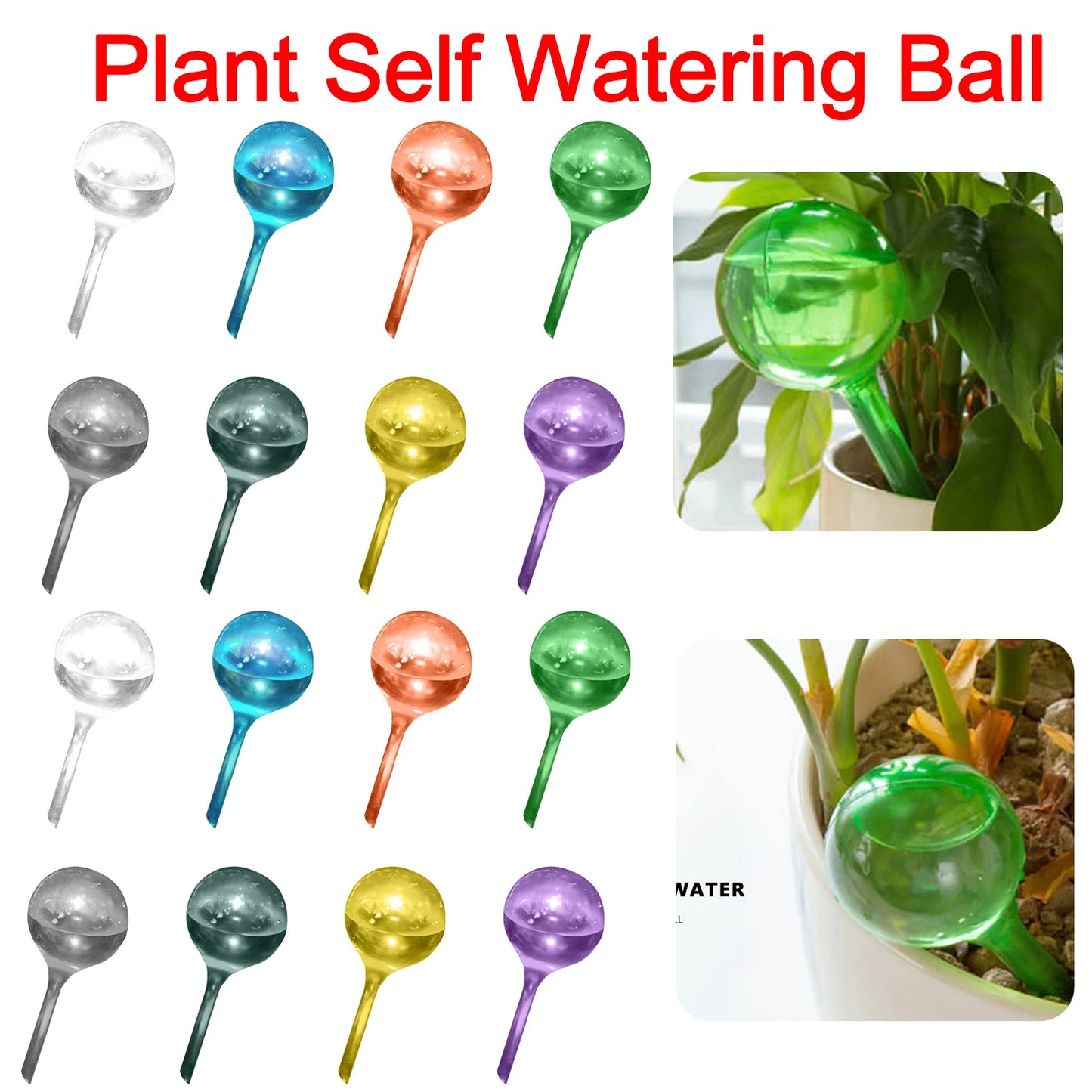 1pcs Automatic Plant Water Feeder Self Watering Plastic Ball Indoor Outdoor Flowers Water Cans Flowerpot Drip Irrigation Device