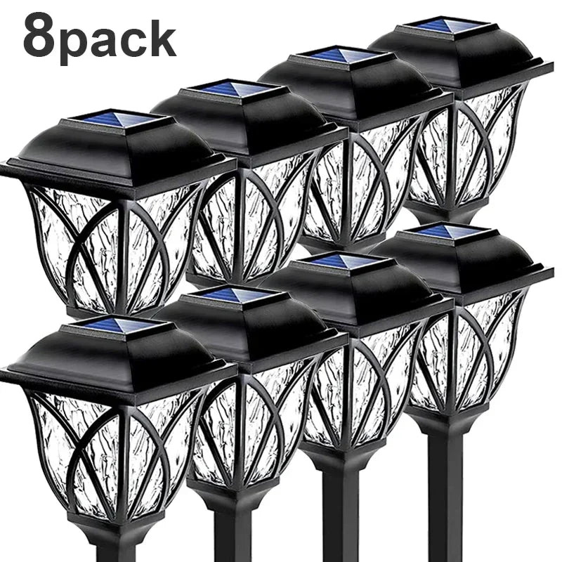 10 Pack Solar Waterproof Pathway Lights