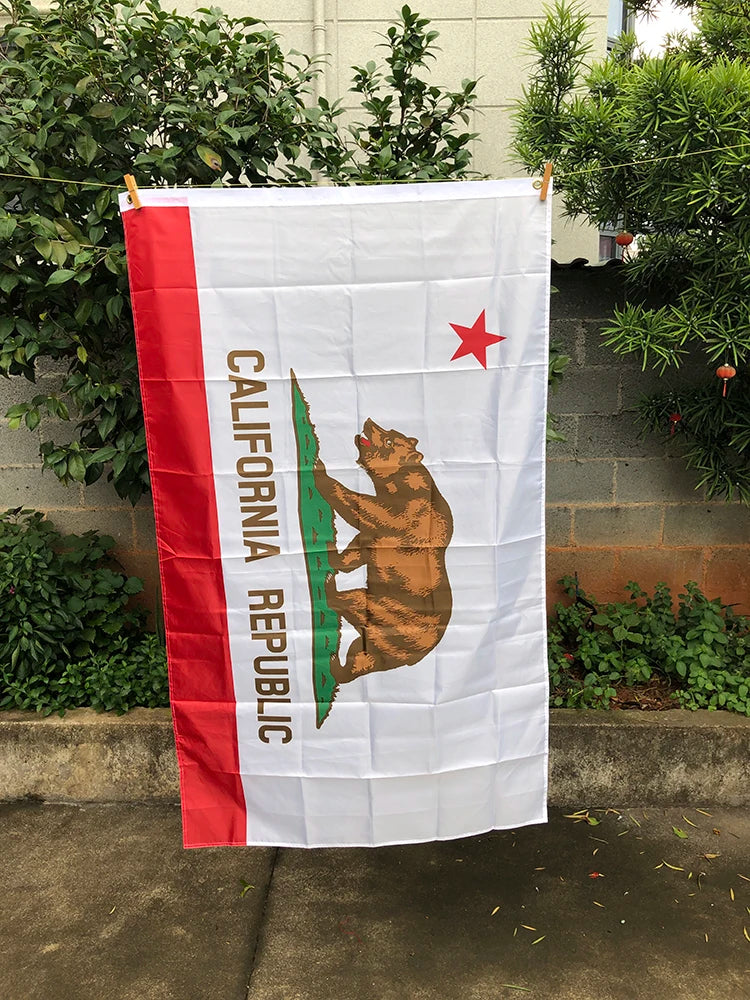 Z-ONE FLAG Bear Printed 90X150cm High Quality polyester hanging   California State Flag