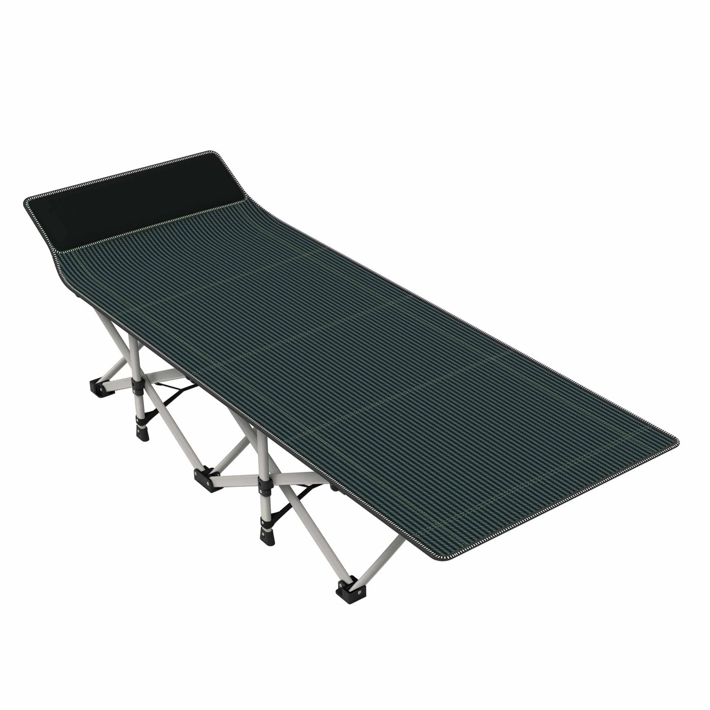 XXL Camping Bed/Camping Cots For Adults, Portable & Foldable Folding Cot Bed With 4" Cozy Mattress, Easy-to-Carry Outdoor Daybed