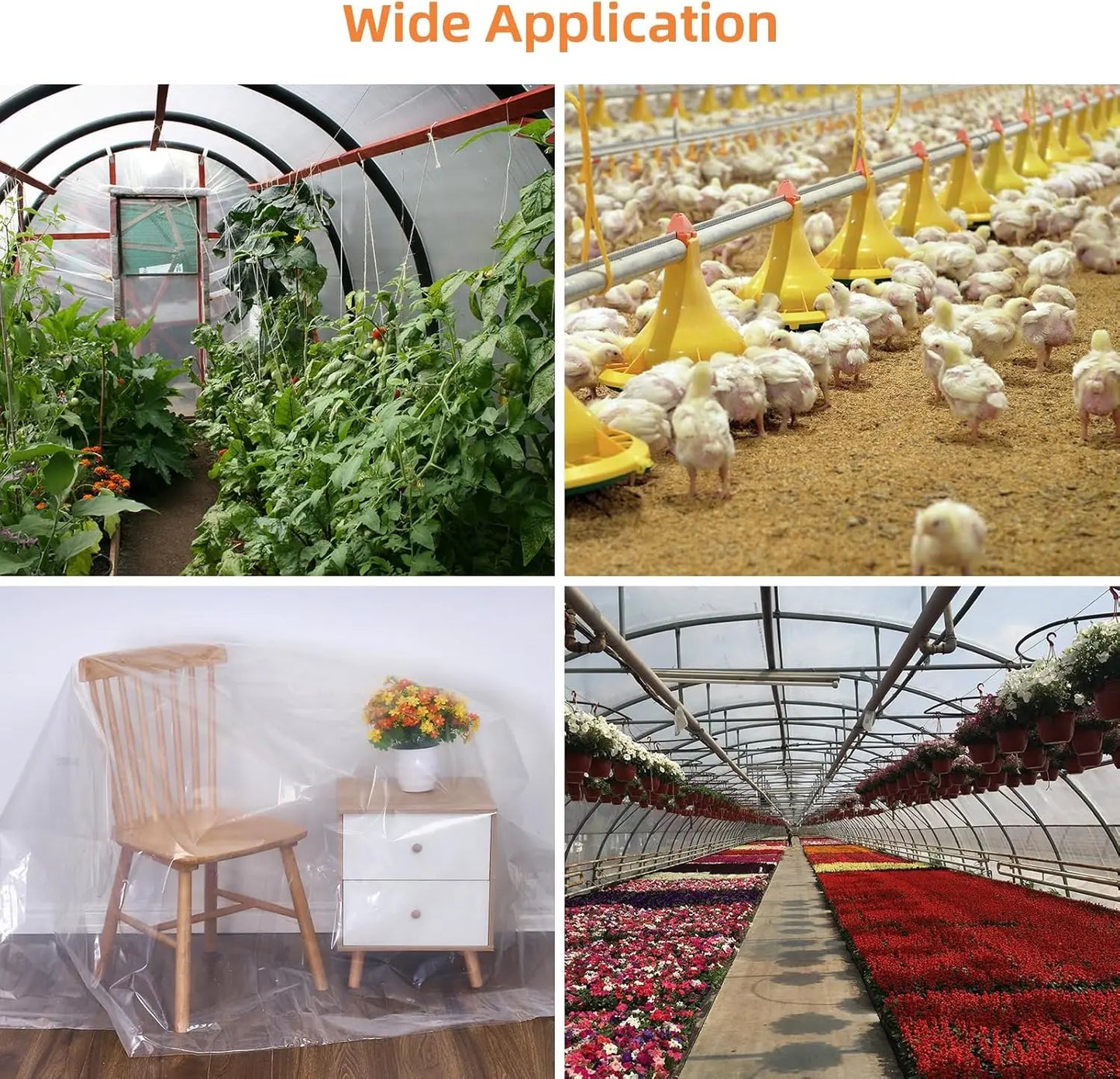 25FT x 40FT Greenhouse Film, UV Protect