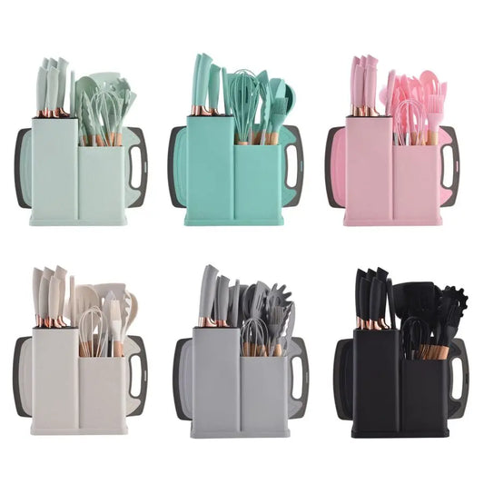 19pcs  Grade Silicone Brodark Kitchenware Set