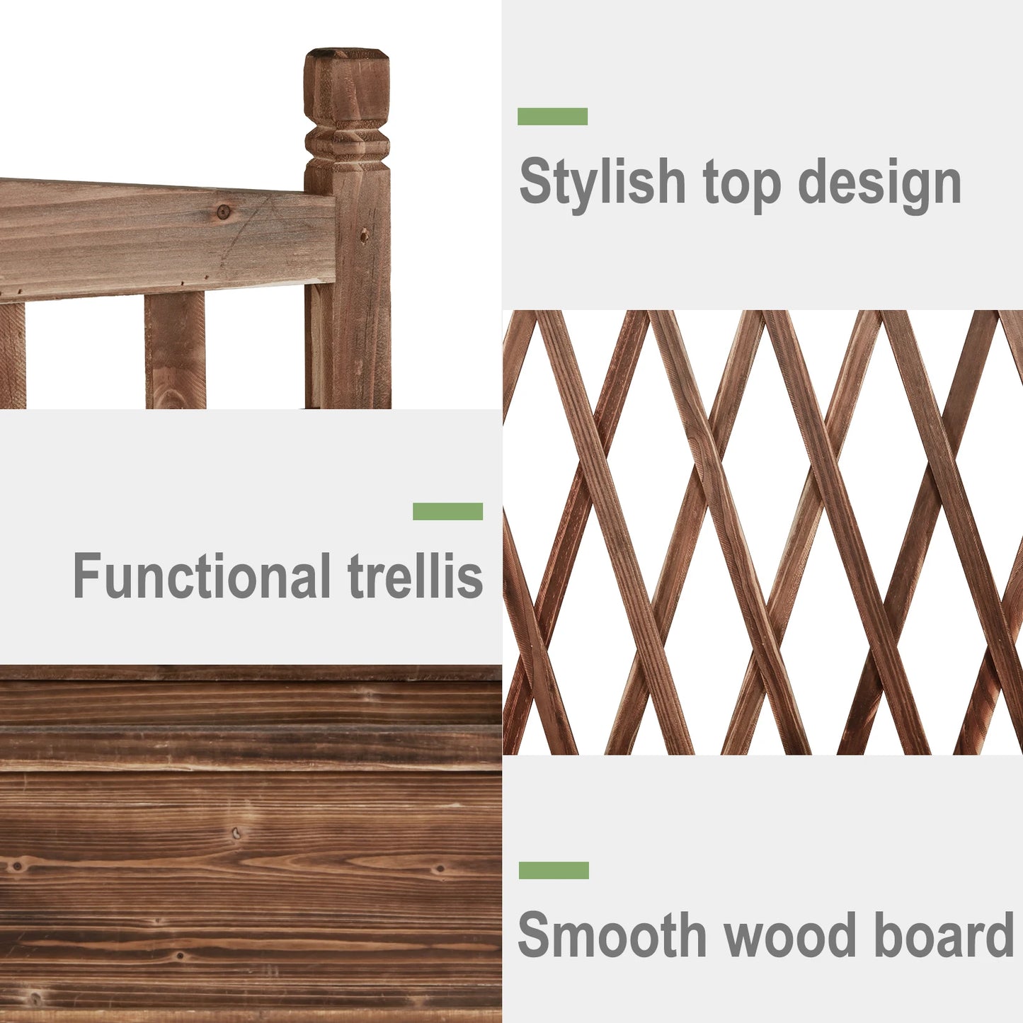 Vegetable Grow Bed Support Patio Lattice for Outdoor Indoor