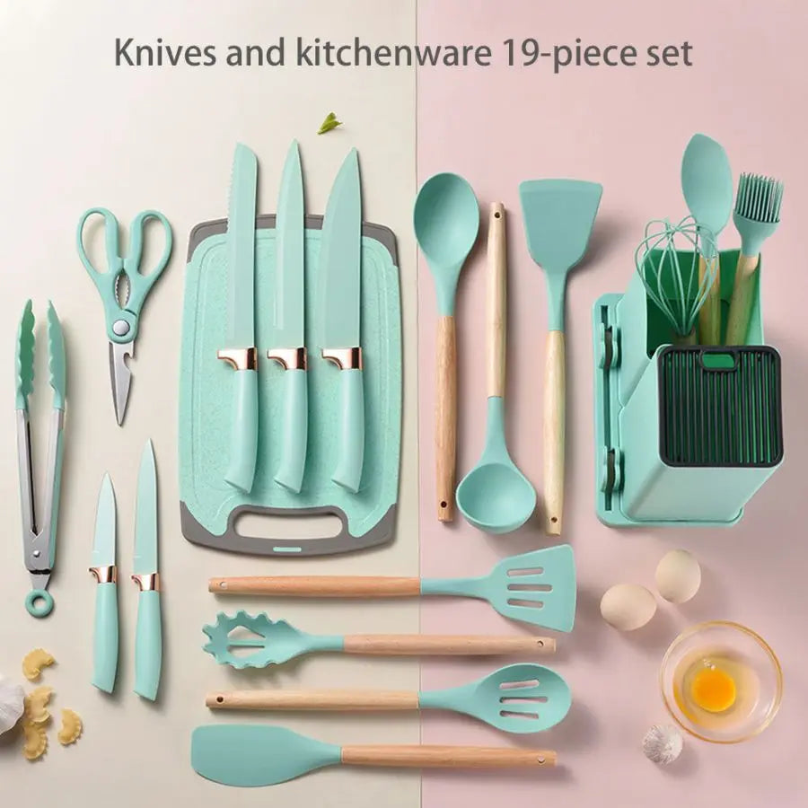 19pcs  Grade Silicone Brodark Kitchenware Set