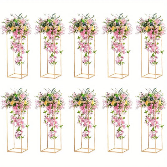 2/10 Pieces Gold Metal Vase