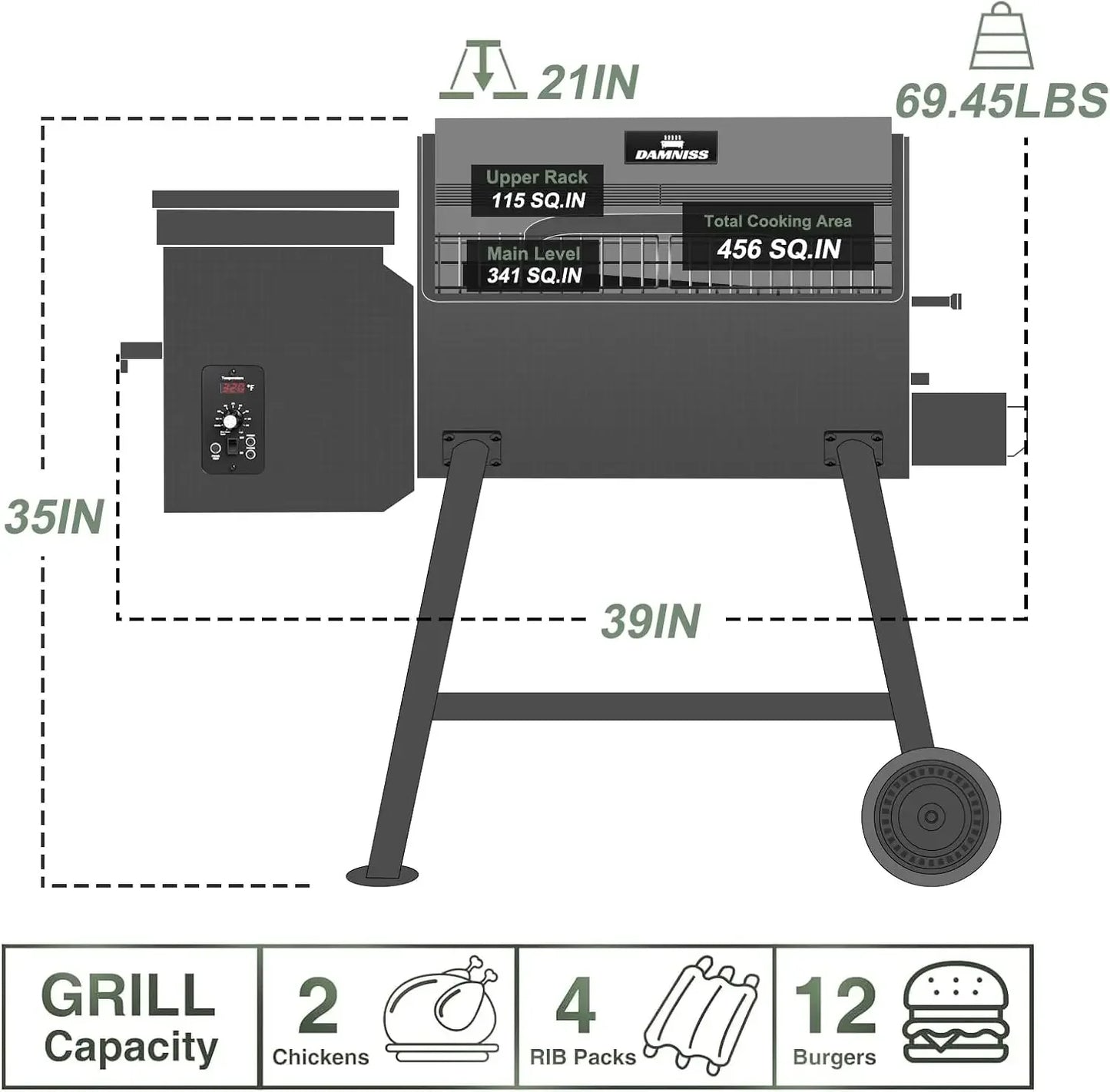 Wood Pellet Grill & Smoker