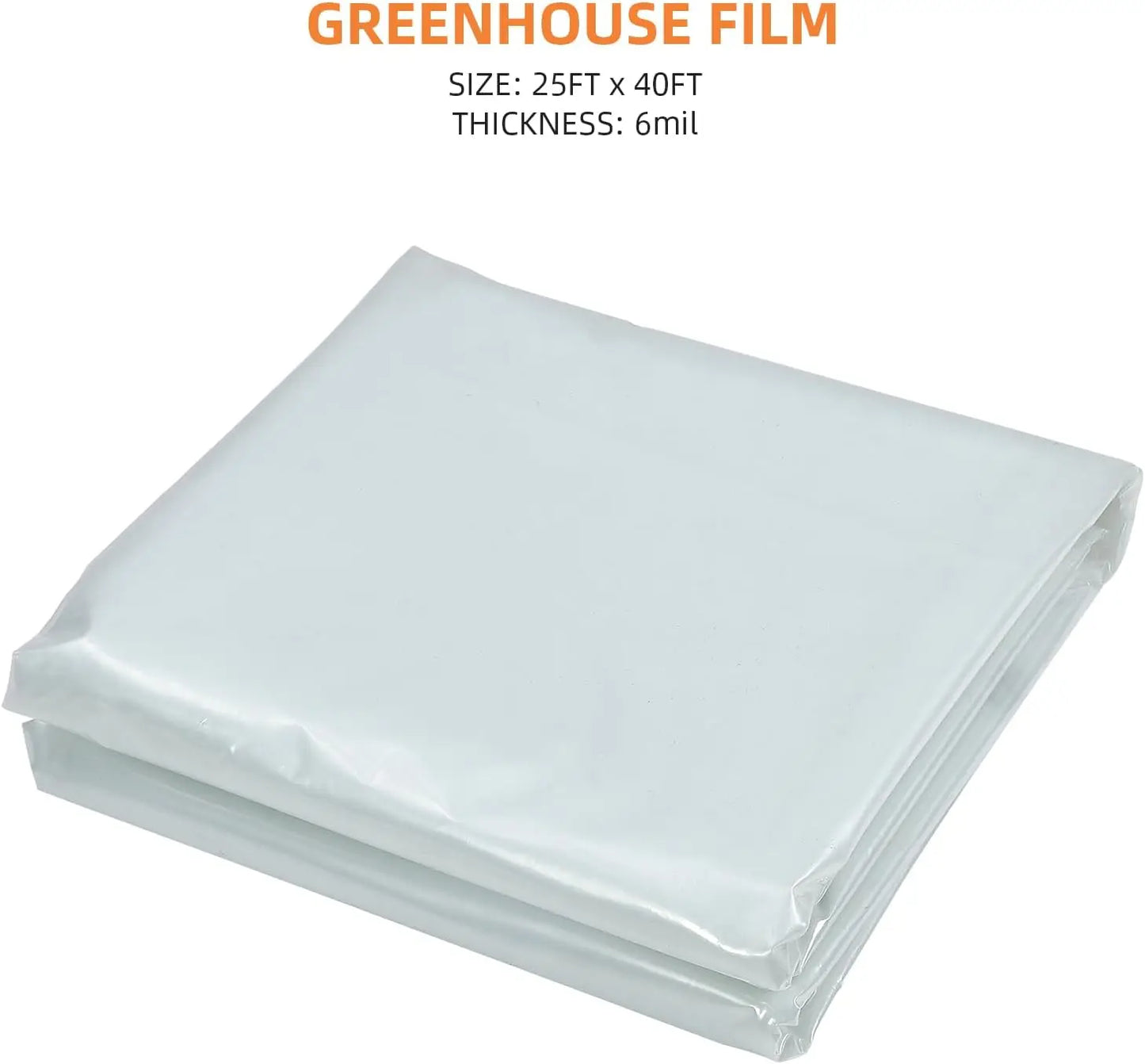 25FT x 40FT Greenhouse Film, UV Protect