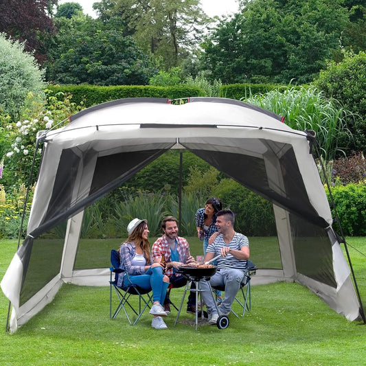 Screen Tent for Camping Canopy Easy Set Up Camper  Porch Screened Gazebo 8-10 Person