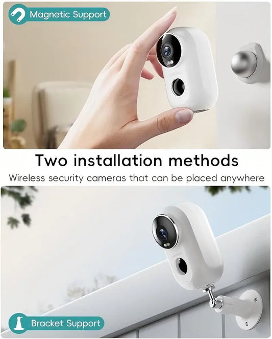 F5 Security Cameras Wireless Outdoor with Magnetic Mount, Battery Powered, 2.4G WiFi ,3MP Color Night Vision