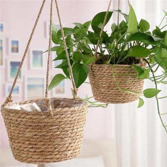 Garden Macrame Plant Storage Basket, Flower Pot Holder Plant Hangers