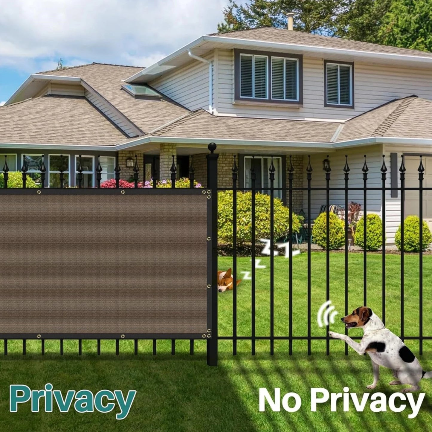 4' x 50' fenced privacy screen, Outdoor Backyard sunshade windscreen, Privacy fence screen, outdoor windscreen covered privacy