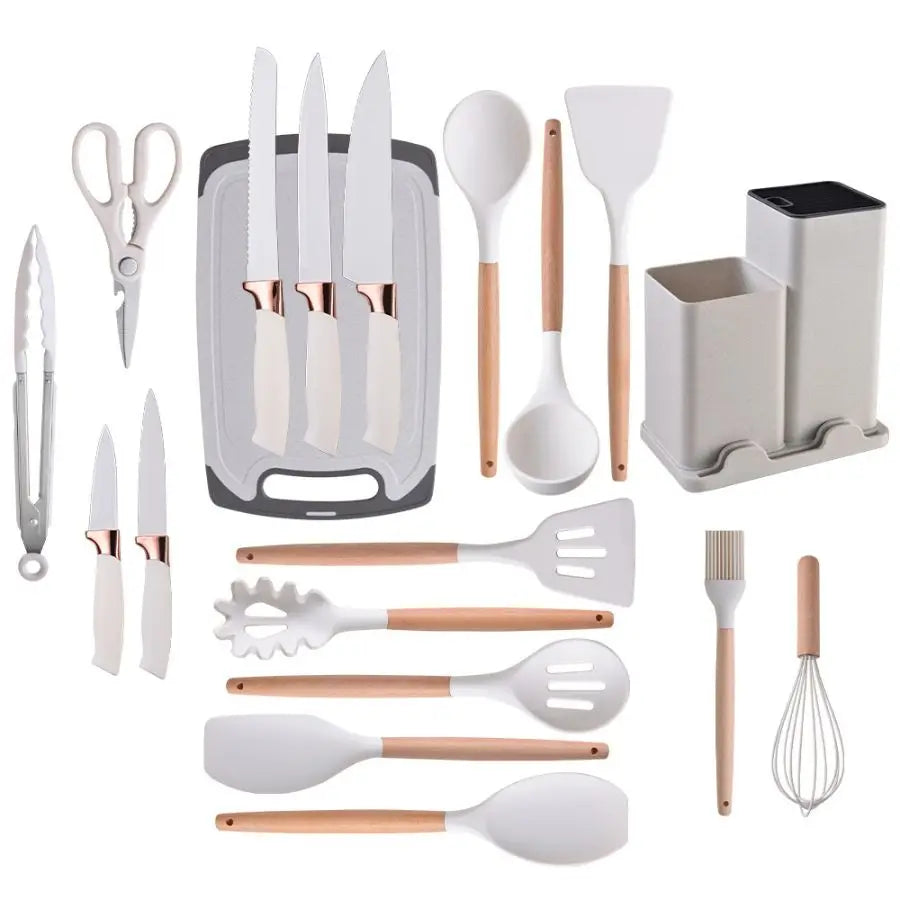 19pcs  Grade Silicone Brodark Kitchenware Set