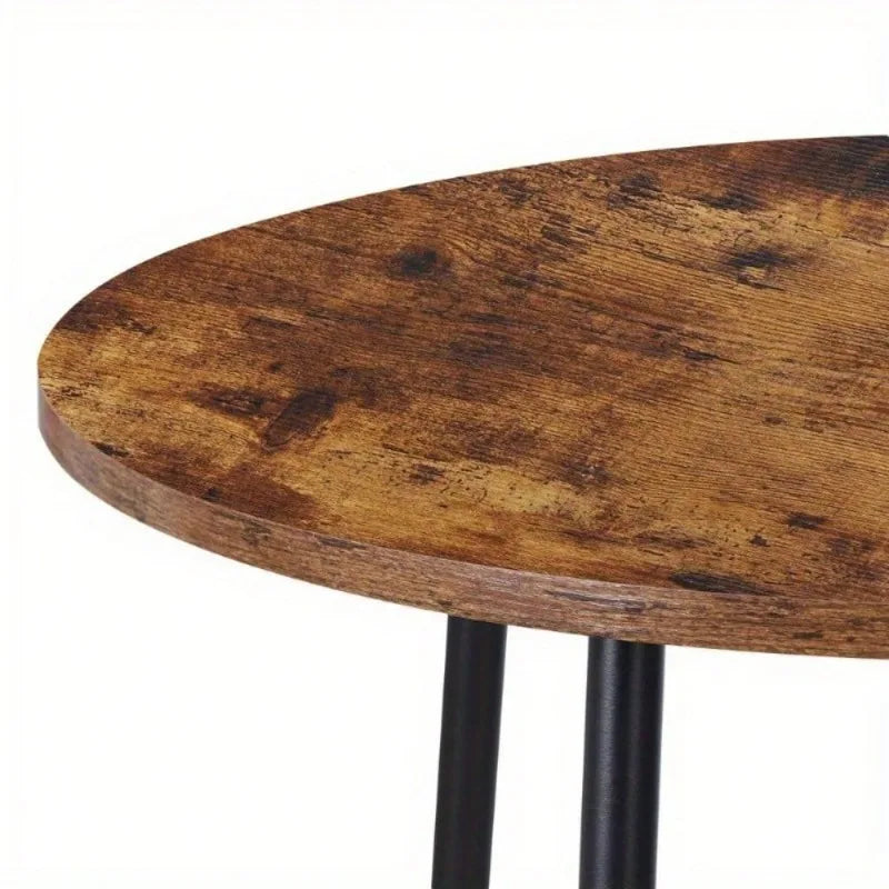 Dining Table Set Round Bistro Counter Height Bar Table and Stools