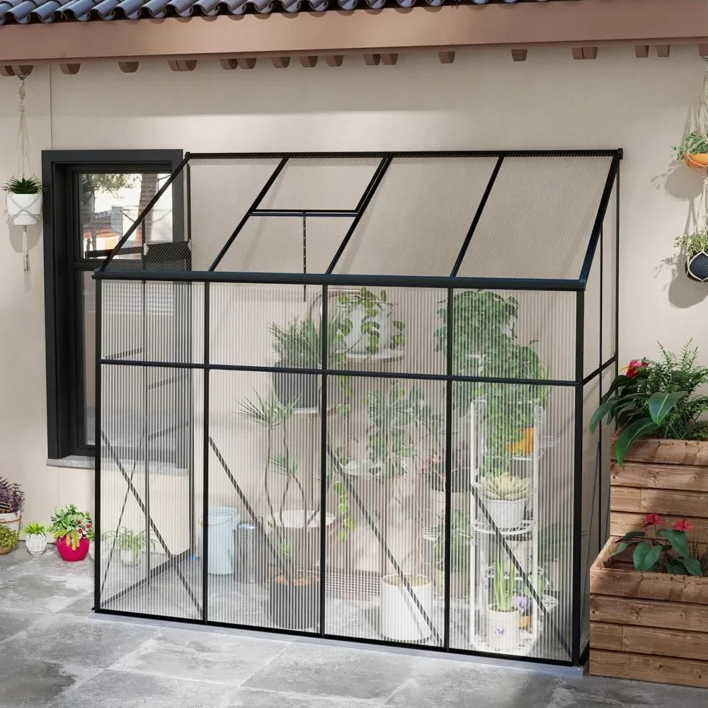 8' x 4' Walk-in Green House with Sliding Door