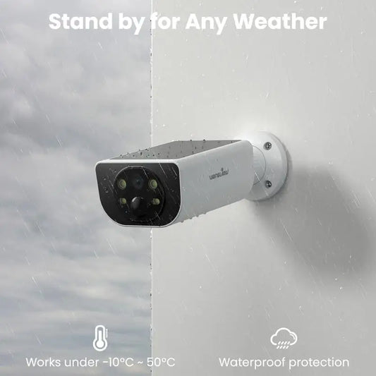 Wansview 2.4Ghz WiFi Home Security Cameras Continuous Solar Power - Security Cameras Wireless for Outdoor, SD/Cloud Storage