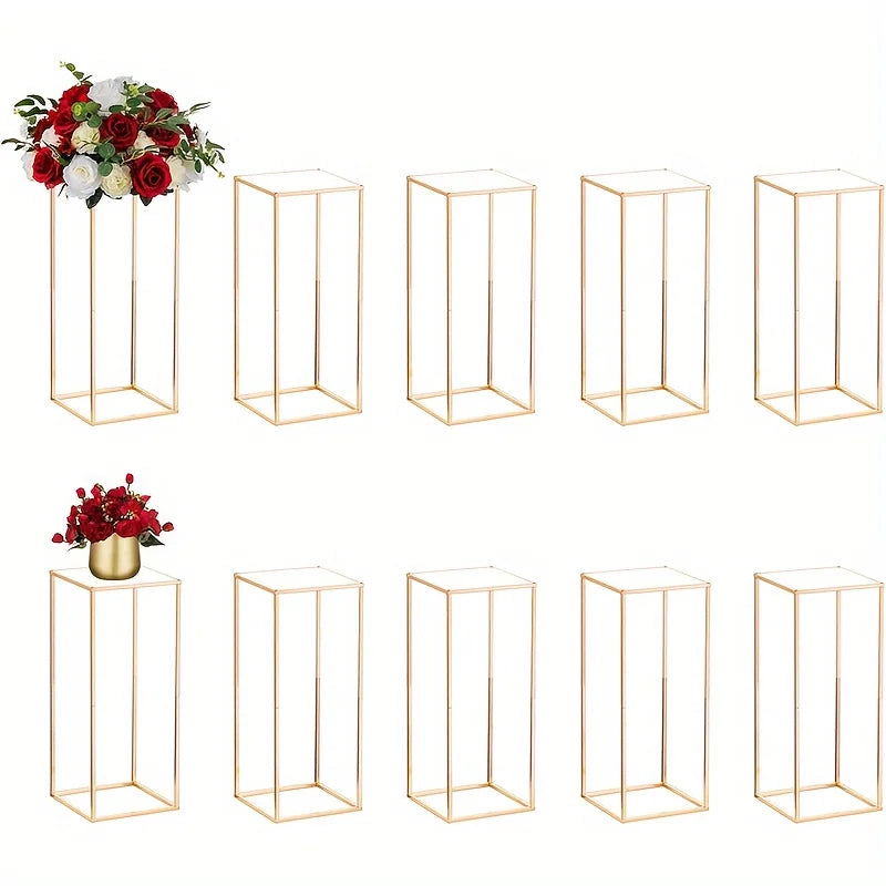 2/10 Pieces Gold Metal Vase