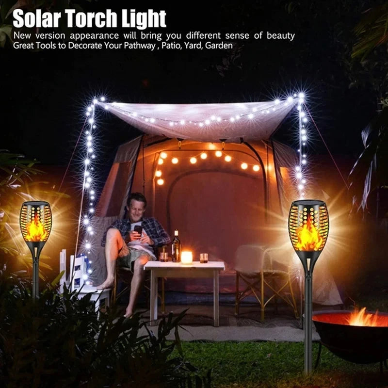 Light Flickering Light Waterproof Garden  Yard Patio Floor Lamp