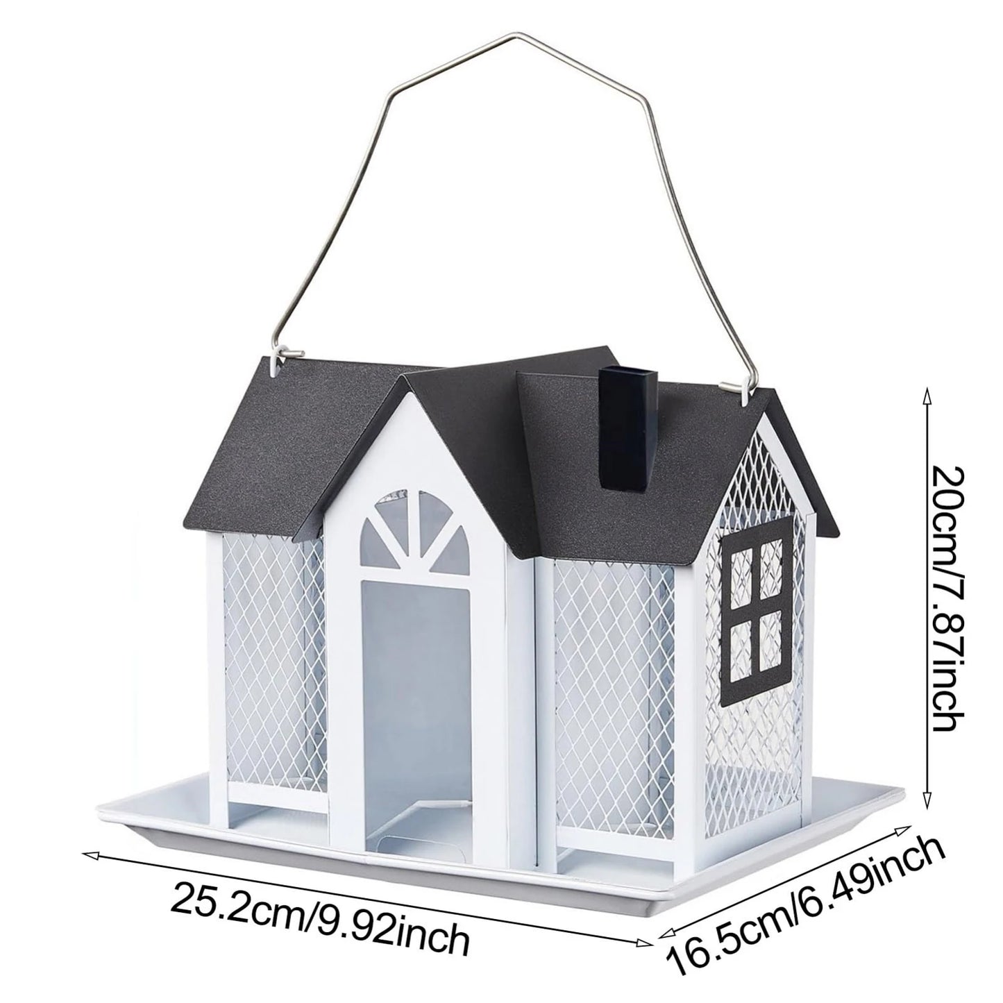 Suitable for Titles, Red Birds, Titles, Hummingbirds, Squirrel Protection and Weather-Resistant Metal Outdoor Garden Courtyard Decoration Bird Feeding Station, Gift for Use.