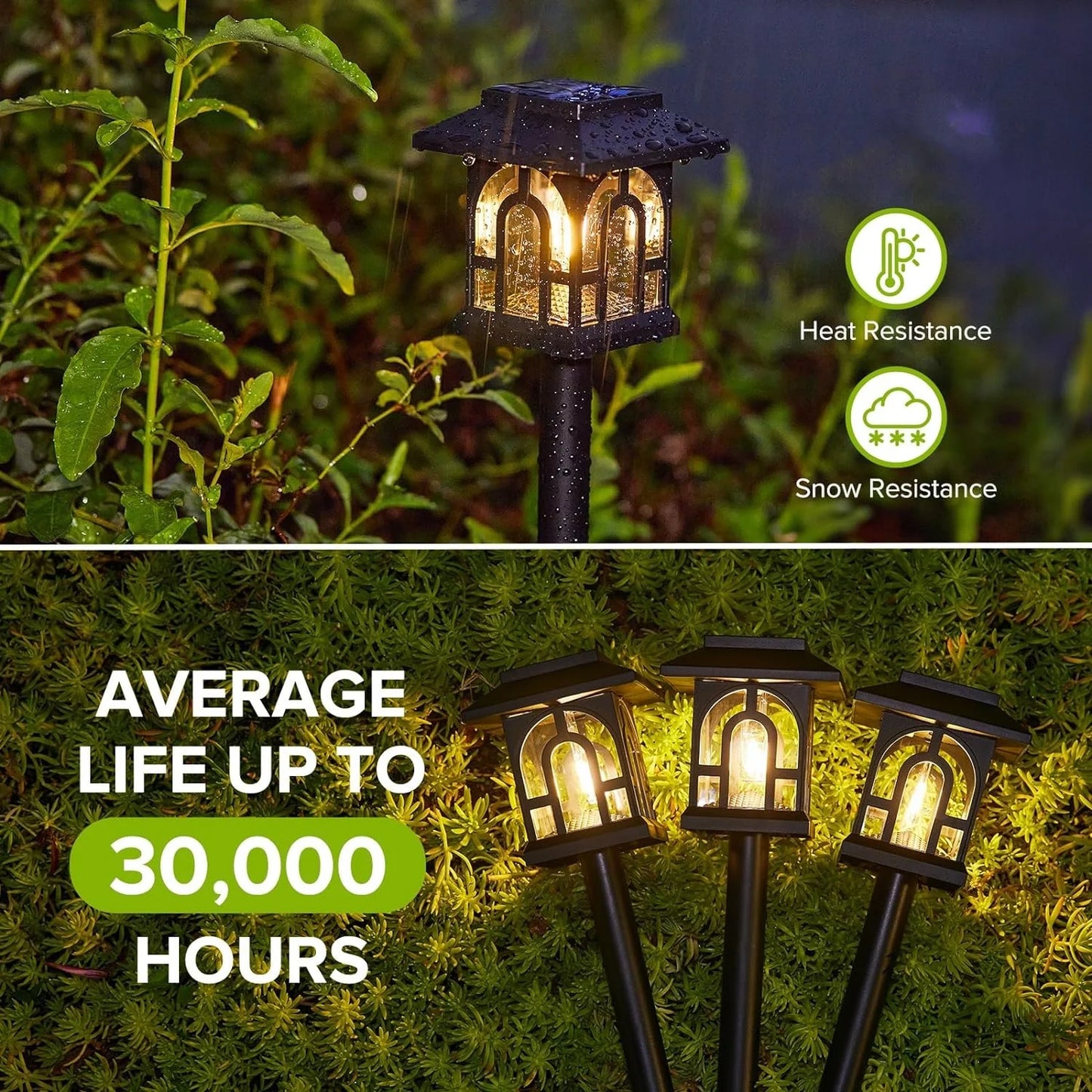 6/10 Pack Solar Pathway Lights Outdoor, Path Yard Lights, Auto On/Off , for Outside Yard Lawn Patio Walkway