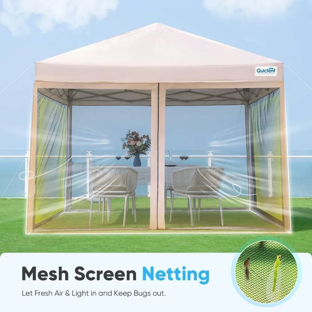 Tent with Mosquito Netting, Portable Easy up Outdoor Screen House Shelter