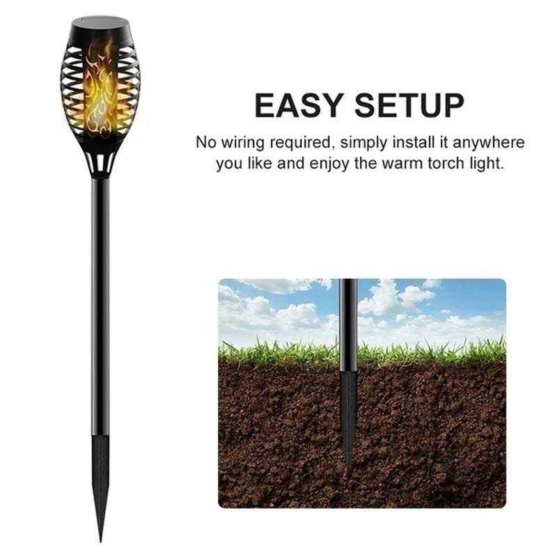 Light Flickering Light Waterproof Garden  Yard Patio Floor Lamp
