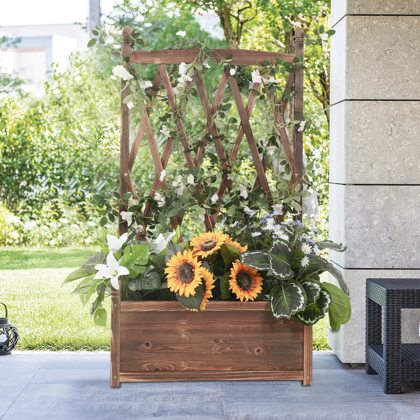 Large Free Standing Wood Trellis