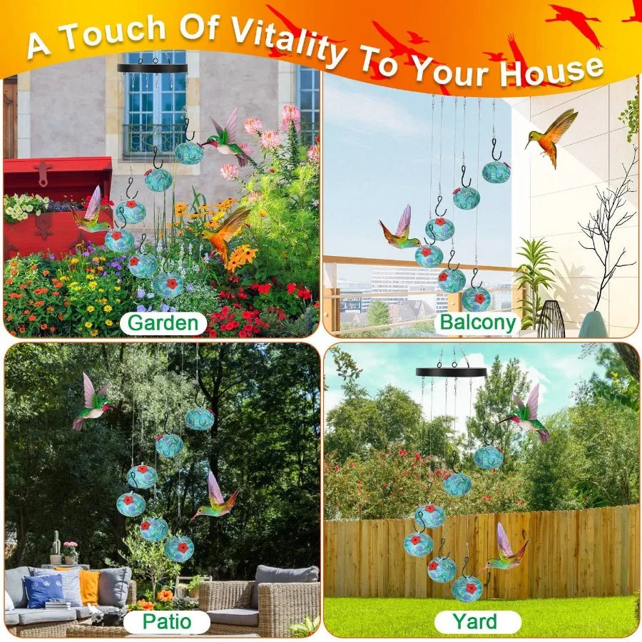 Wind Chimes Humming Bird Feeder Ant and Bee Proof Outdoor