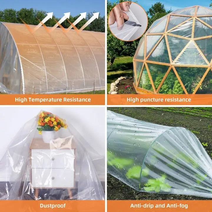 25FT x 40FT Greenhouse Film, UV Protect
