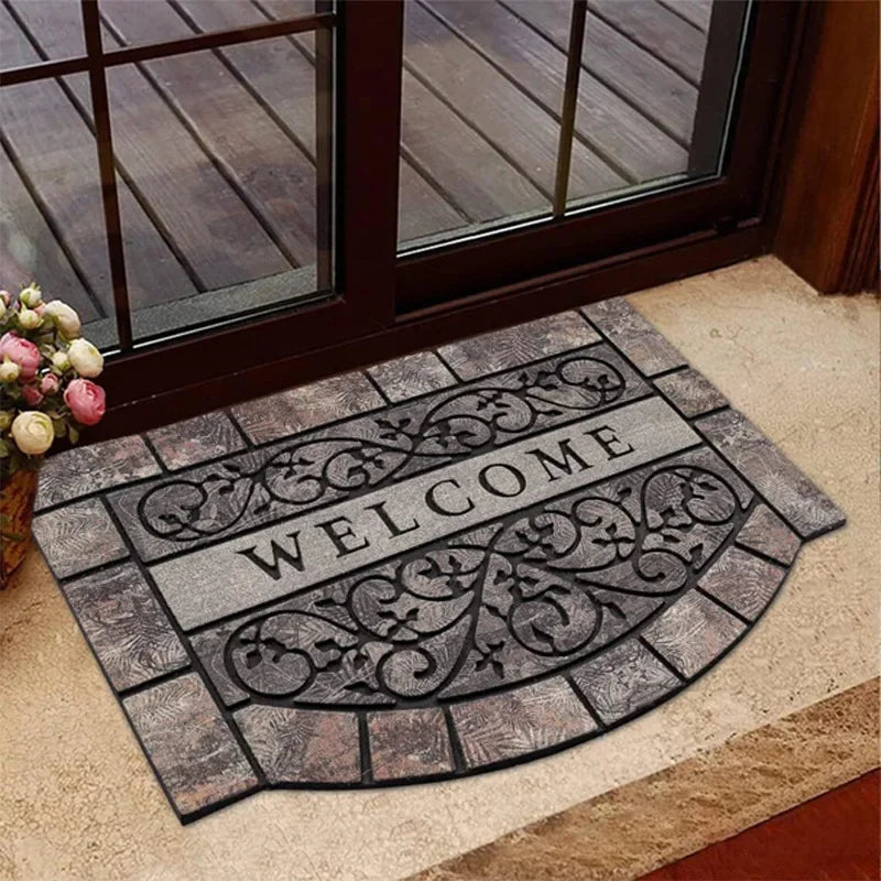 Welcome Mat European Carpet Home Garden Courtyard Decoration Doormat Dust-proof Rugs Outside