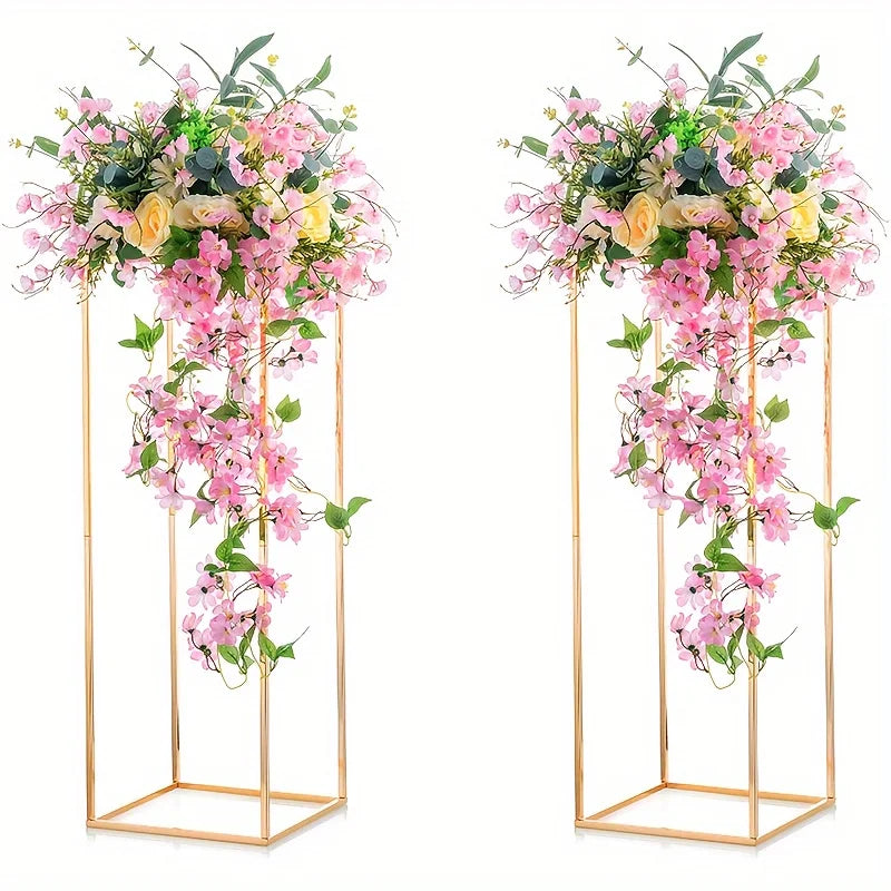 2/10 Pieces Gold Metal Vase