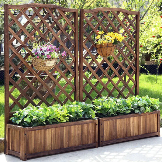 Vegetable Grow Bed Support Patio Lattice for Outdoor Indoor