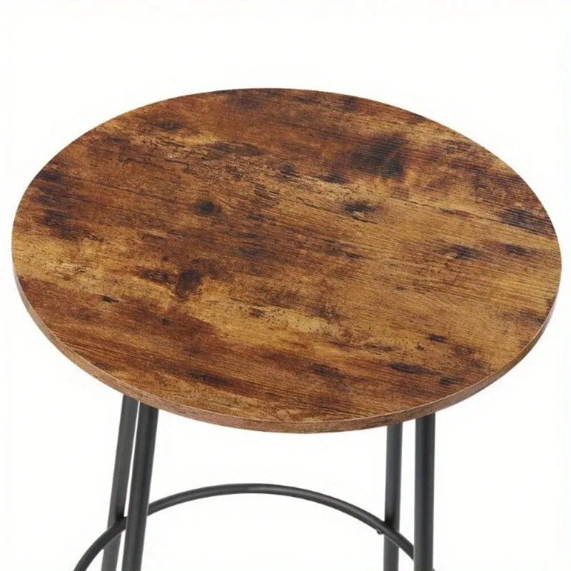 Dining Table Set Round Bistro Counter Height Bar Table and Stools