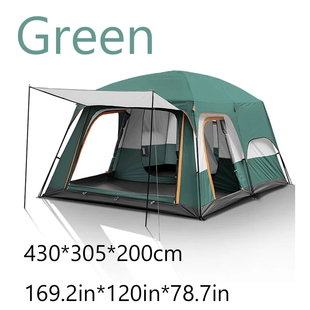 Camping Family Tent 3-12 Person With 2 Rooms