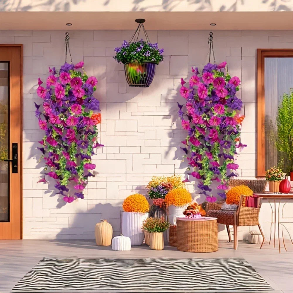 New Artificial Hanging Flowers and Plant Decoration 2025 UV-resistant and Realistic Room Decor