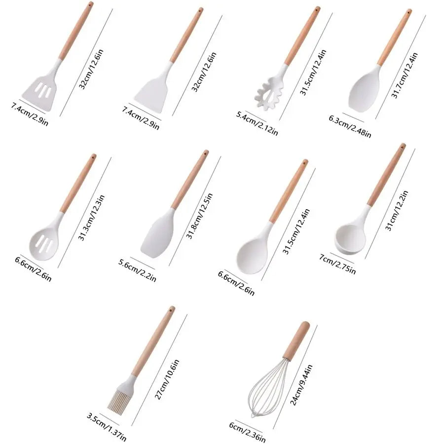19pcs  Grade Silicone Brodark Kitchenware Set