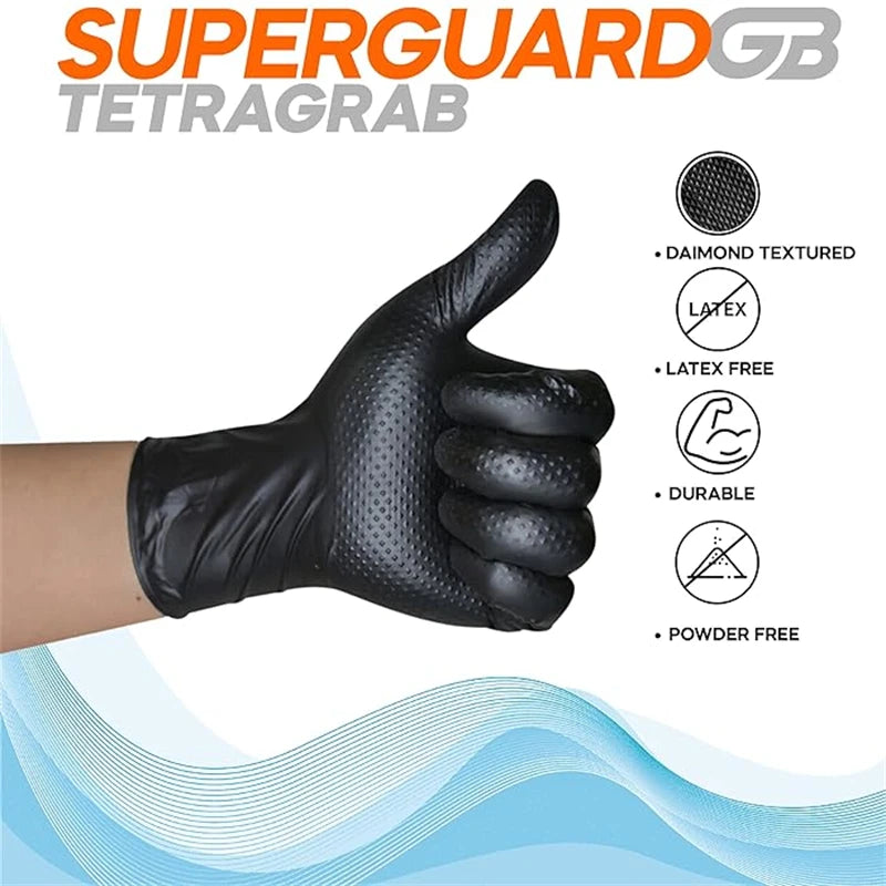 Industrial Black Nitrile Gloves 8mil