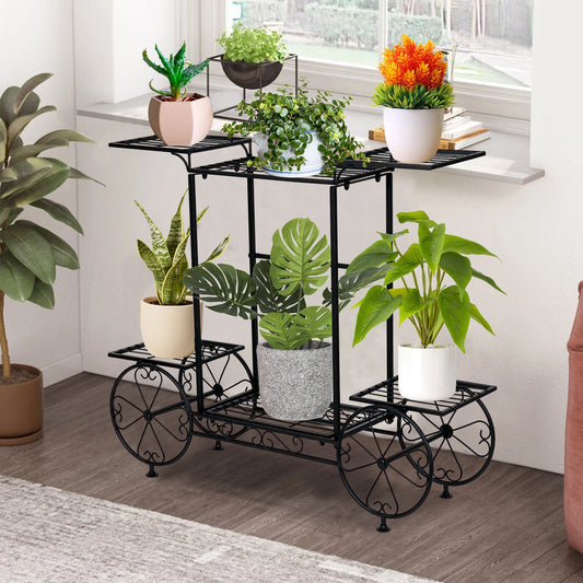 l Plant Stand, Indoor, Garden Cart Wrought Iron
