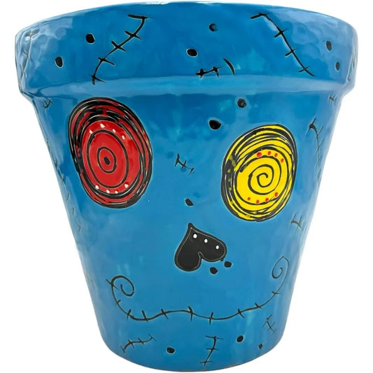 Talavera Cone Planter Flower Pot Large Mexican Pottery Folk Art Hand Painted Home Decor Ceramic Handmade Multicolor Diameter