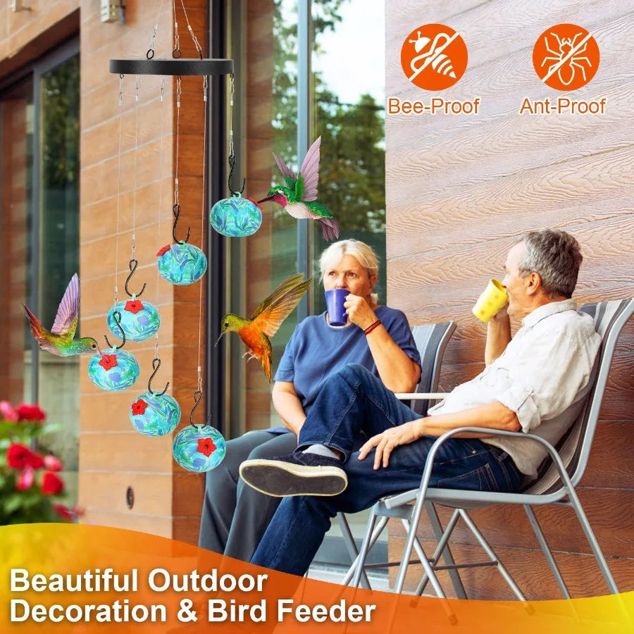 Wind Chimes Humming Bird Feeder Ant and Bee Proof Outdoor